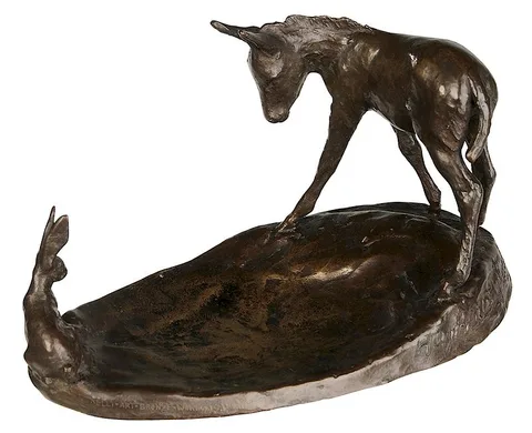 Hughlette Wheeler, Pair O' Jacks, patinated bronze