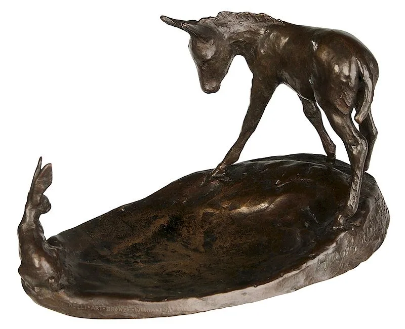 Pair O' Jacks by Hughlette Wheeler, patinated bronze, sold Jul 2018