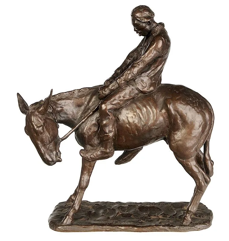 Hard Heads by Hughlette Wheeler, 1931, patinated bronze, sold Jul 2018
