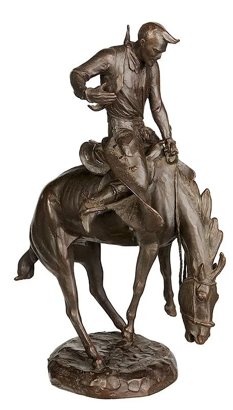 Two of a Kind by Hughlette Wheeler, 1930, patinated bronze, sold Jul 2018