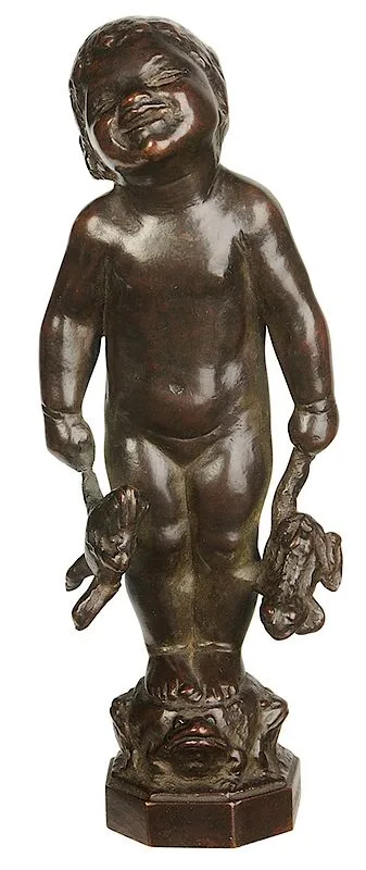 Frog Baby by Edith Barretto Stevens Parsons, patinated bronze, sold Jul 2018