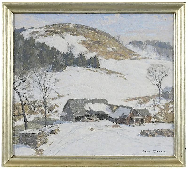 Horace Brown, Windswept Fields, oil on canvas