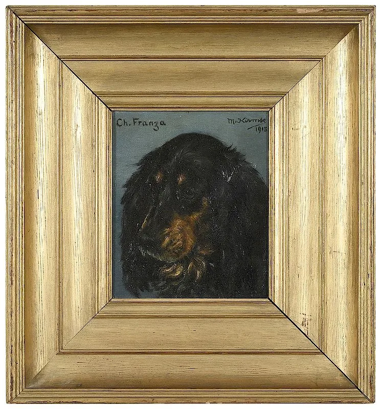 Marguerite Kirmse, Champion Franza, Gordon Setter, 1913, oil on canvas