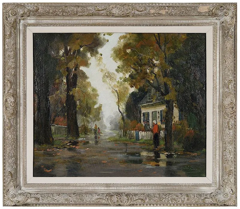 Gossips, Rockport by Anthony Thieme, oil on canvas, offered Jul 2018