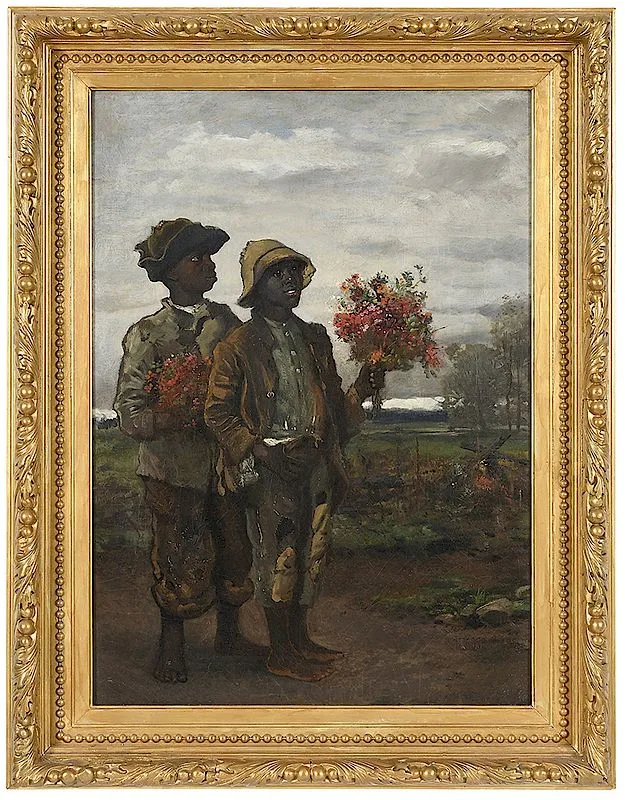 James Henry Moser, Gentleman Callers, oil on canvas