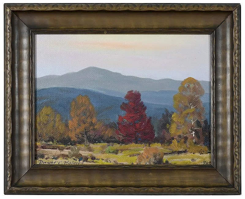 Dwight Holms, Near Dillsborough Tenn (NC), oil on masonite
