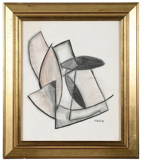 Hale Woodruff, Untitled abstract, pastel on paper
