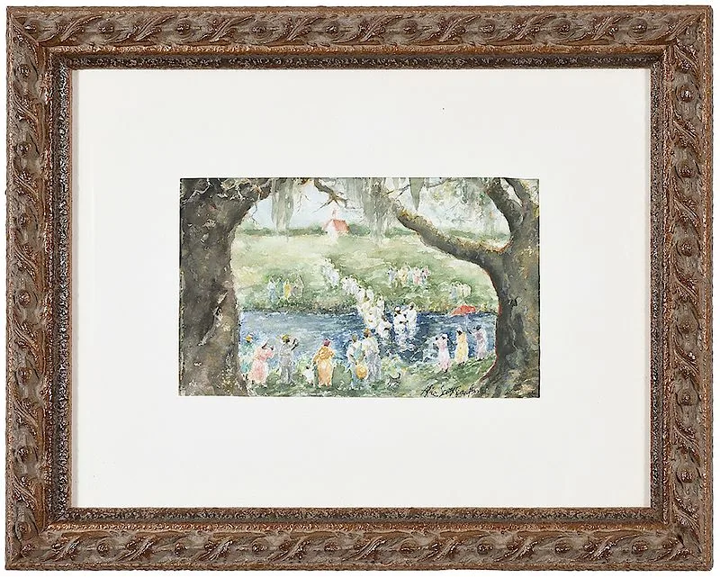 Alice Scott Scanland, Baptismal Day, watercolor on paper