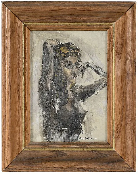 Joseph Delaney, Nude, oil on board