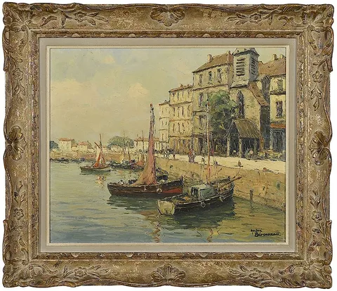 André Beronneau, Honfleur, oil on canvas