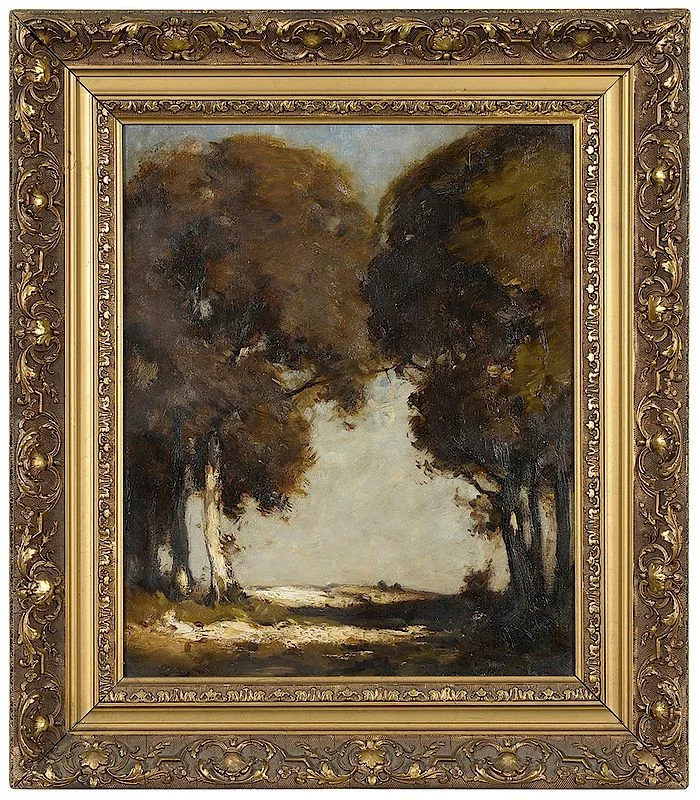 David Murray Smith, Barbizon landscape, oil on canvas