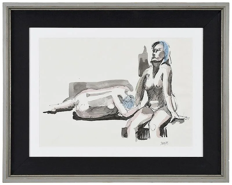 Charles Searles, Nudes, mixed media