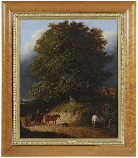 Wilkinson John Gilbert, Travelers on a Track, 1866, oil on canvas