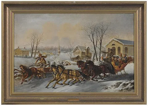 Edward A. Goodes, The Mischievous Milk Man, oil on canvas