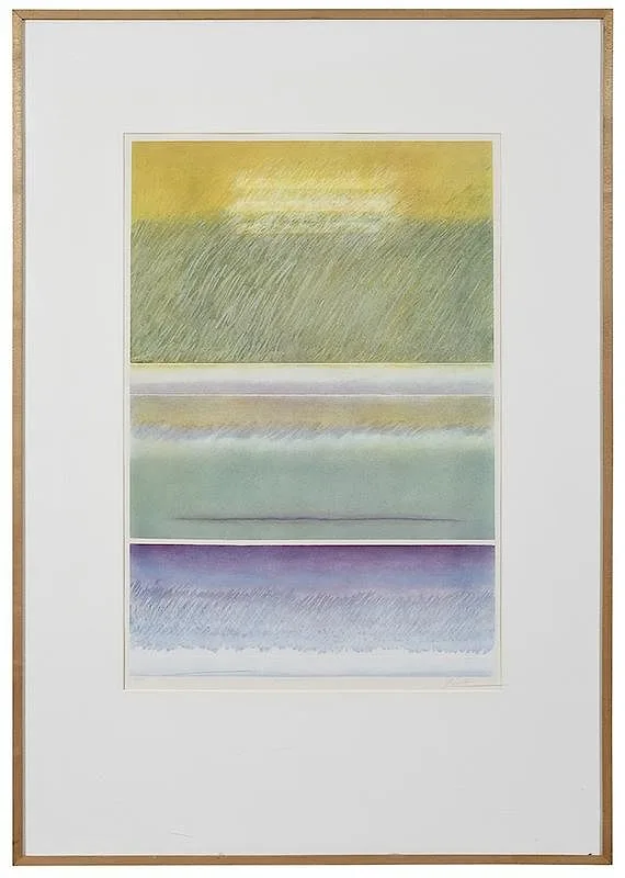 Autumn Mist by Yale Epstein, serigraph and etching, sold May 2018
