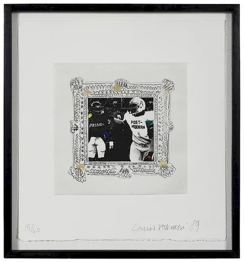 Conrad Atkinson, Passion Post Modernism, 1989, etching with hand coloring