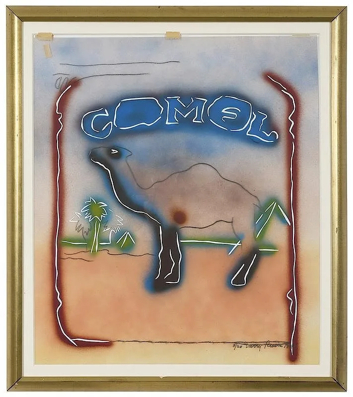 Stencilpack Camel by Larry Rivers, 1978-1990, lithograph with acrylic, sold May 2018