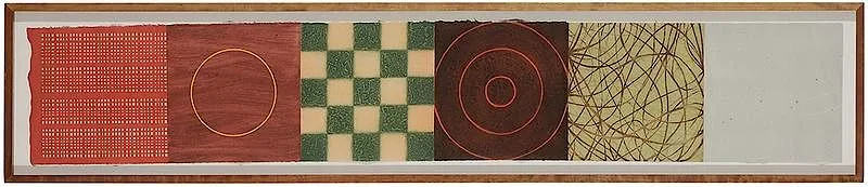 Savasan 9 by David Shapiro, 1996, color etching, sold May 2018