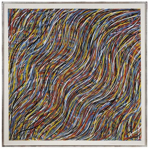 Sol LeWitt, Wavy Brushstrokes, 1995, gouache on heavy paper