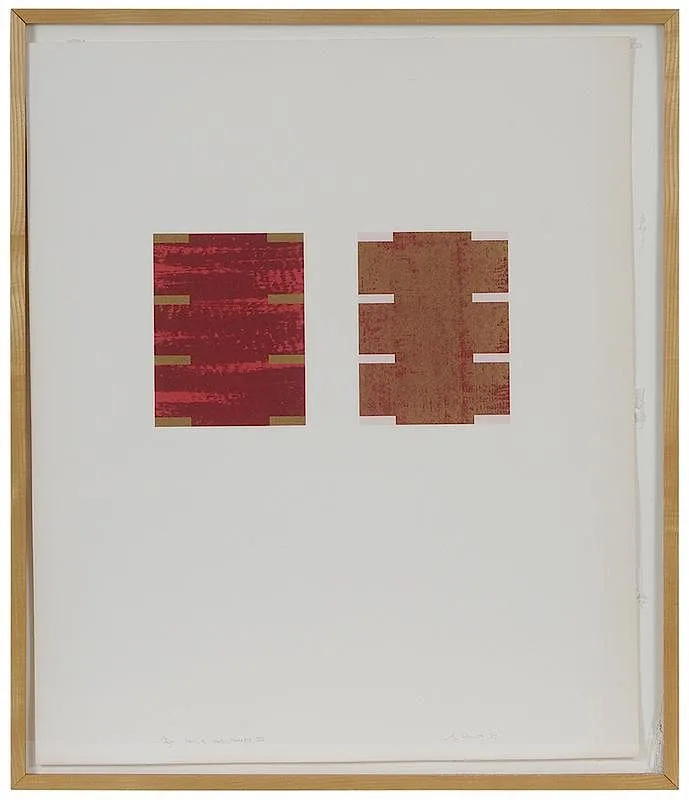 One on One Series III by Gordon Hart, 1987, serigraph on paper, sold May 2018