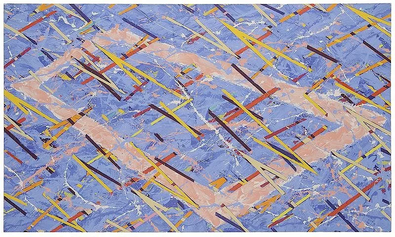 Zig Zag by Donald "Don" Sorenson, 1984, acrylic on canvas, sold May 2018