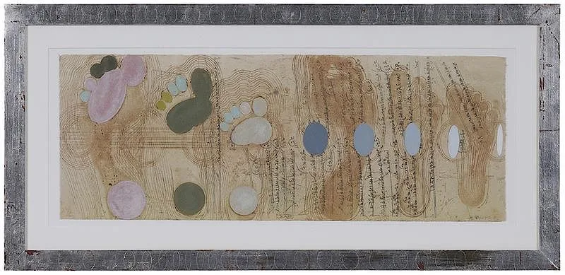 Kaia by Judy Pfaff, 1996, color etching and lithograph on Crown Kozo paper, sold May 2018