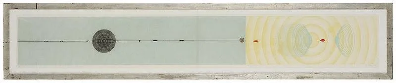 AA-OO-MM by Judy Pfaff, 1996, color etching on Crown Kozo paper, sold May 2018