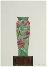 Ed Baynard, Green Vase with Lilies