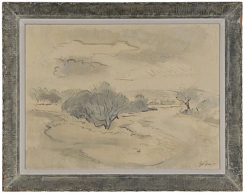 Sand Split by Joe Jones, 1947, oil on canvas, sold May 2018