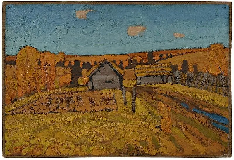 Kim Britov, September, oil on card laid on Masonite