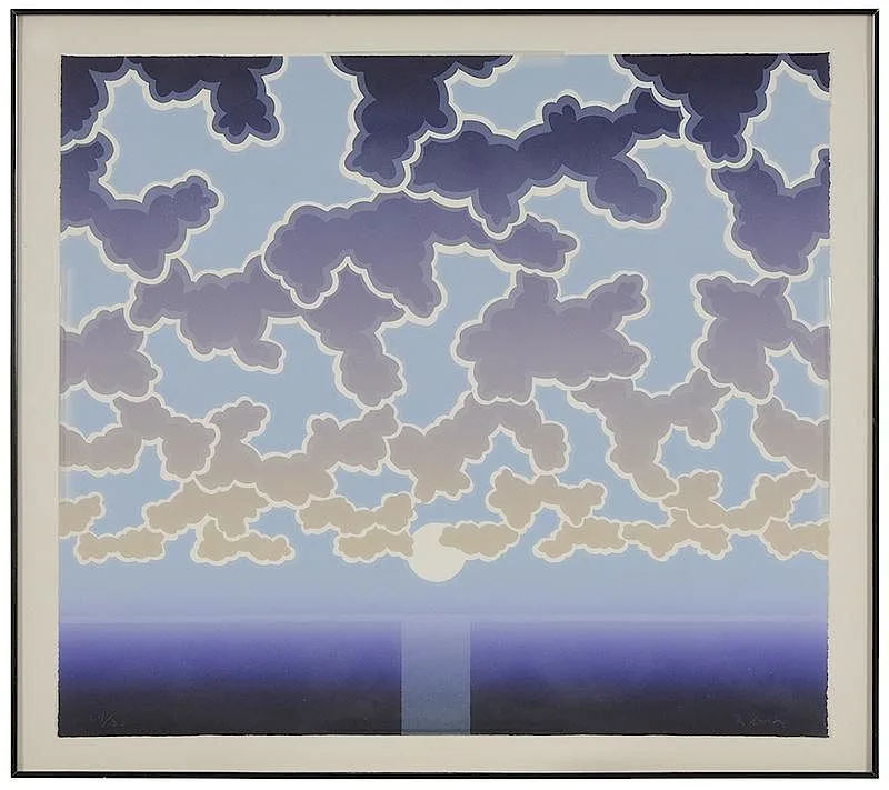 Clouds by Robert Gordy, silkscreen on paper, sold May 2018