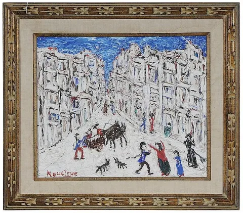 Michael Kouliche, City Street, 1975, oil on canvas