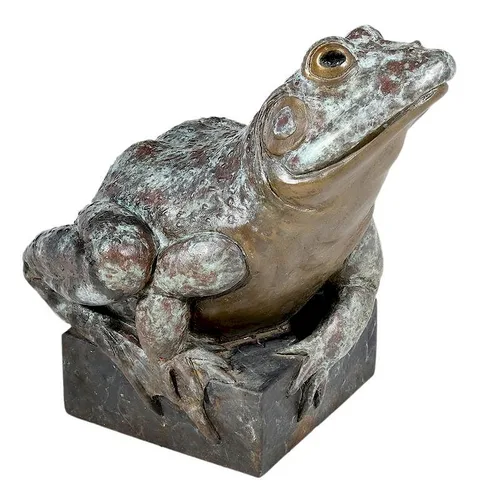 David H. Turner, Bullfrog II, 1998, patinated bronze