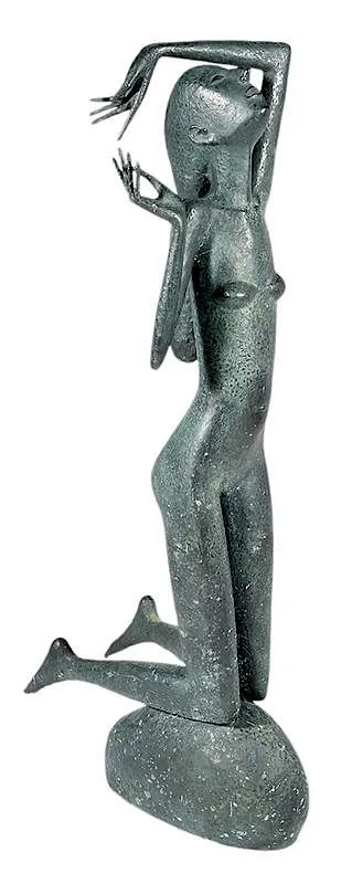 Boris Cherstvy, Kneeling Woman, 1990, patinated bronze