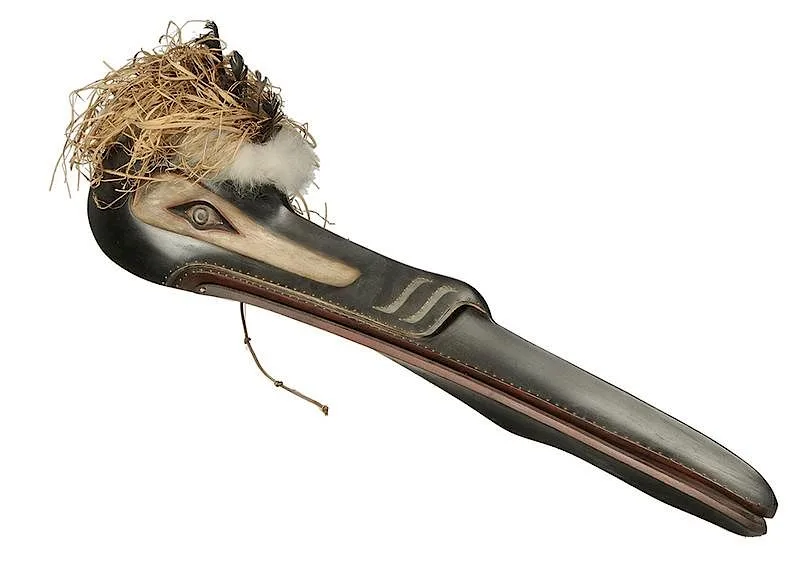 Michelle Foley, Mosquito Mask, 1994, carved polychromed cedar wood