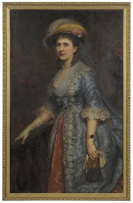 Benjamin Curtis Porter, Portrait of a Woman Standing on a Stair, 1876, oil on canvas