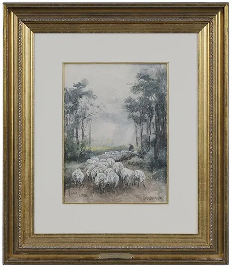 Matilda Browne, Coming Home, 1902, watercolor on paper