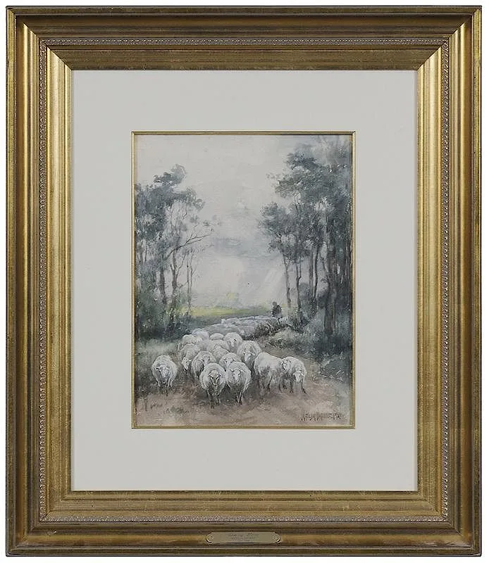Matilda Browne, Coming Home, 1902, watercolor on paper