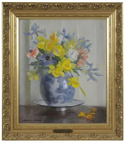 Marguerite Stuber Pearson, Spring Arrangement, oil on canvas board