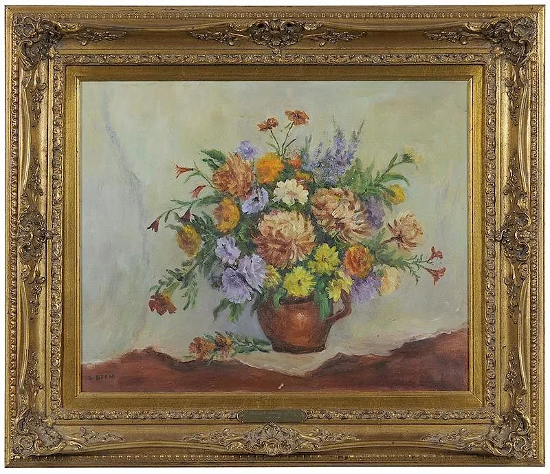 Olive Beem, Summer Arrangement, oil on canvas