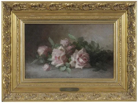 Roses by Anna Eliza Hardy, oil on canvas, sold Mar 2018