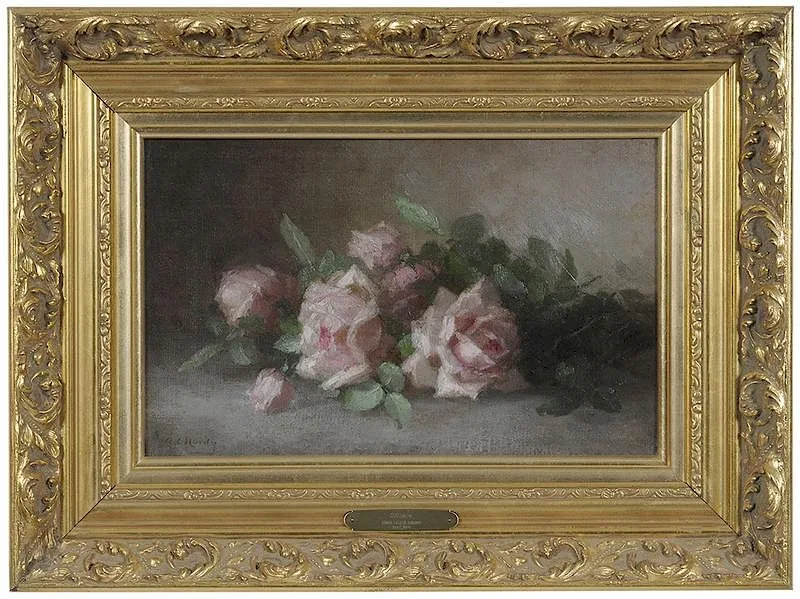 Roses by Anna Eliza Hardy, oil on canvas, sold Mar 2018