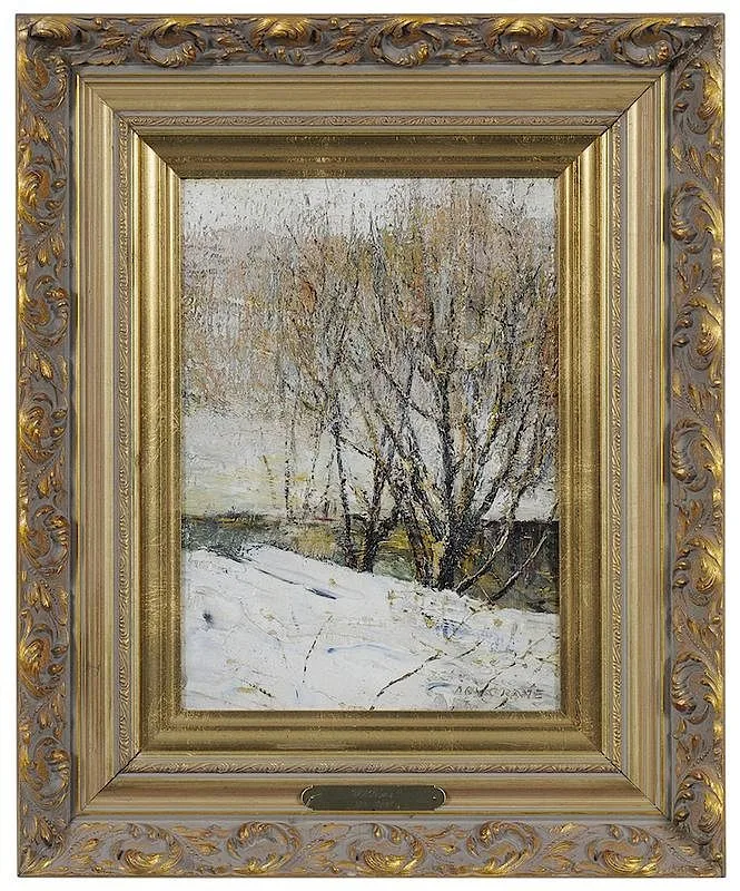 Ann Crane, Willows, oil on board