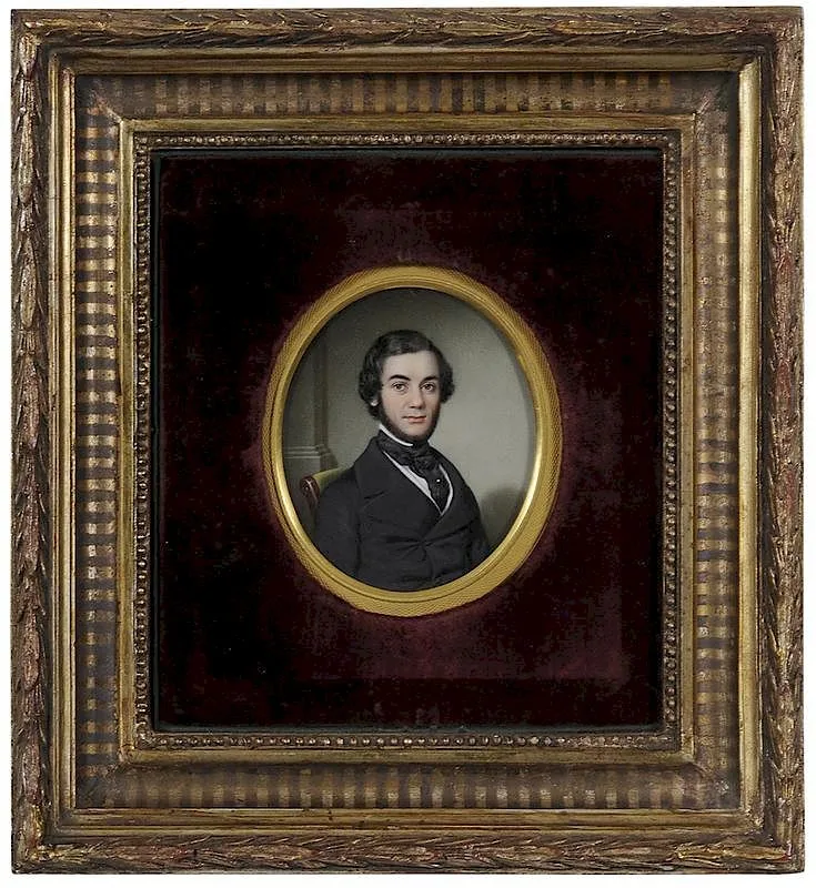 John Wood Dodge, Portrait of N.N. Wilkinson, New Orleans, 1848, watercolor on ivory