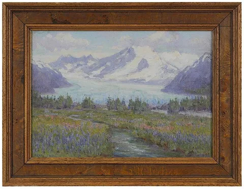 Frederick Carl Smith, A View in Alaska, oil on canvas