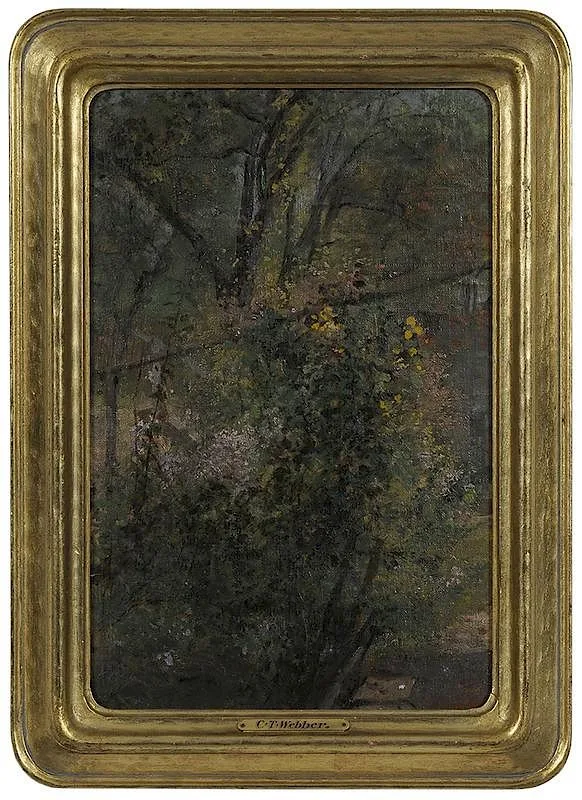 Charles T. Webber, The Garden Path, oil on canvas