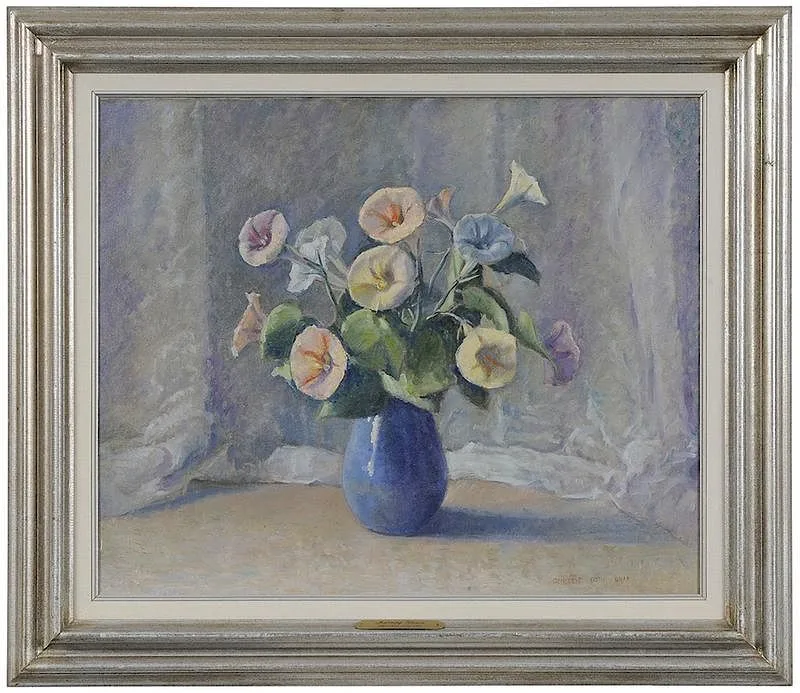 Genevieve Goth Graf, Morning Glories, oil on canvas