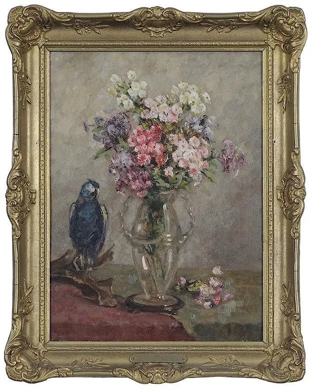 Polly by Marie Weger, oil on Masonite, sold Mar 2018