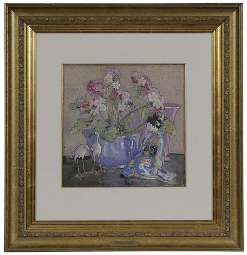 Eleanor Parke Custis, Oriental Arrangement, watercolor on paper