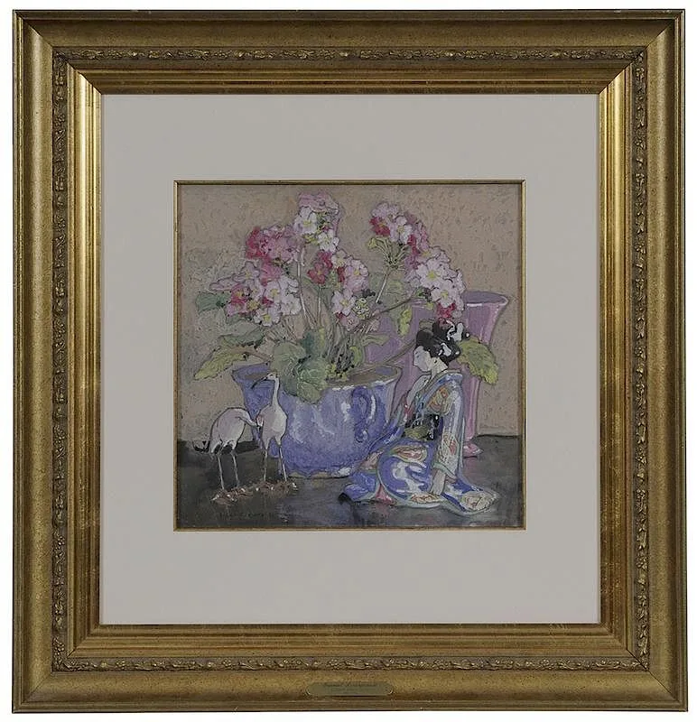 Eleanor Parke Custis, Oriental Arrangement, watercolor on paper